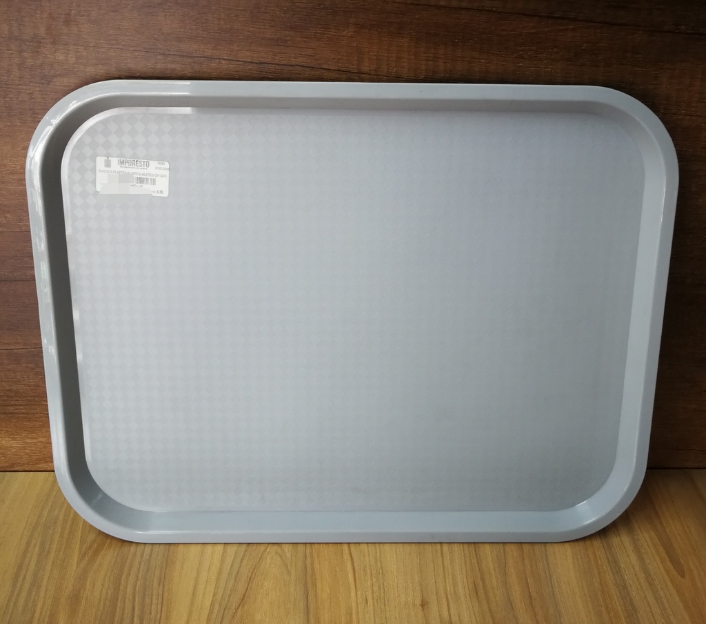 BANDEJA PLASTICA PLASTICA 45,5*35,5 CM GRIS