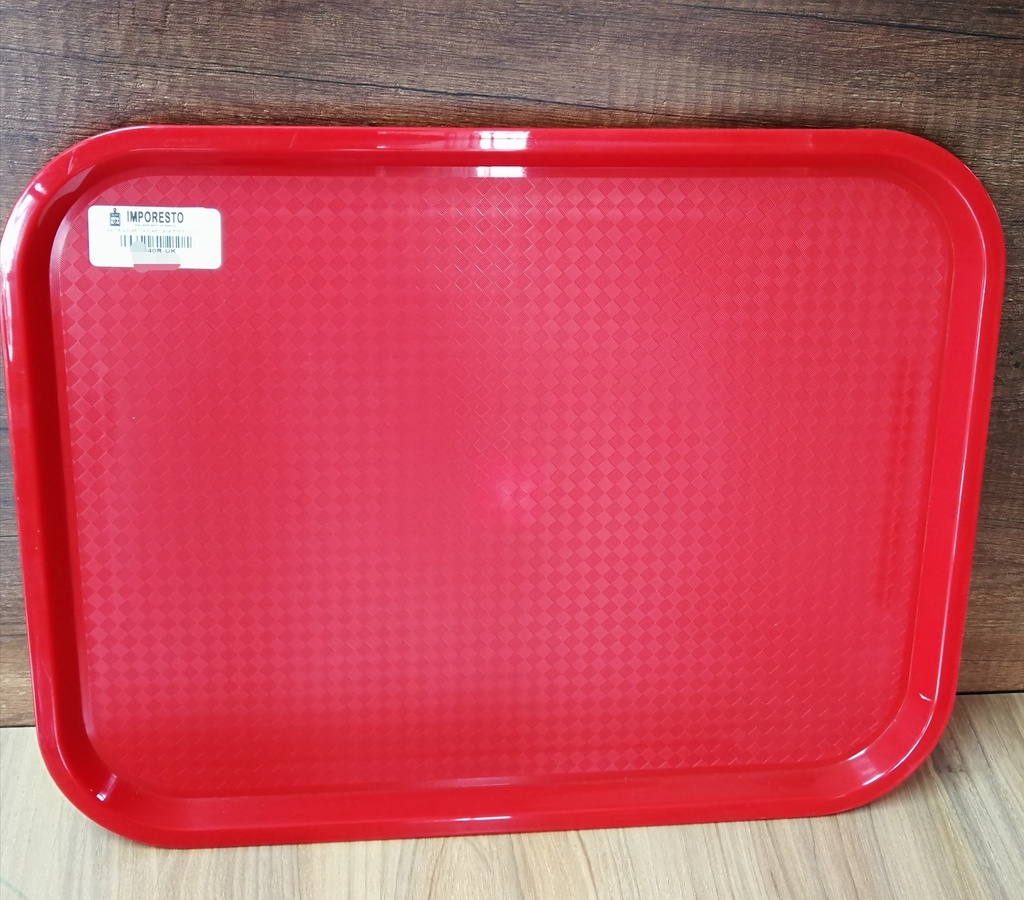 BANDEJA PLASTICA PLASTICA 45,5*35,5 CM ROJO