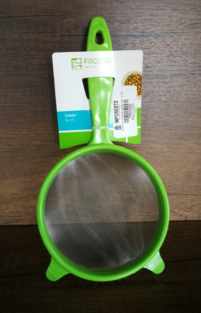 BLISTER COLADOR ACERO INOX 14 CM