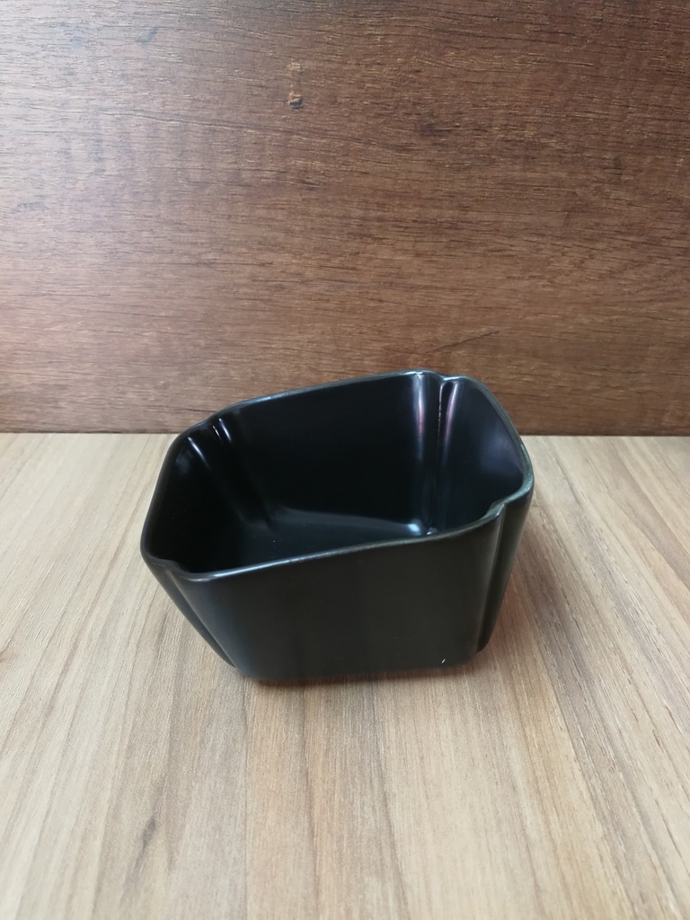 BOWL CUADRADO PORCELANA 9,5CM NEGRO