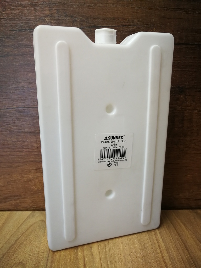 ICE BOX PLASTICO 20*12*3 CM, BLANCO