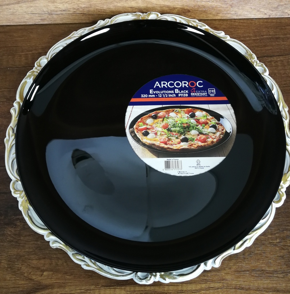 PLATO PIZZA 32 CM NEGRO