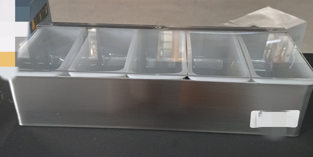 DISPENSADOR DE CONDIMENTOS 5 COMPART.