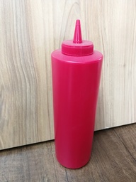 [M03016R-UK] DISPENSADOR PLASTICO SALSA 24 OZ ROJO