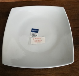 [PA1101912812] PLATO PANDO 27 CM CUADRADO ACTUALI BLANCO